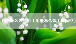 用纸怎么做手机（用纸怎么做手机模型）