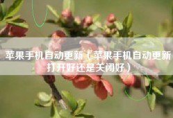 苹果手机自动更新（苹果手机自动更新打开好还是关闭好）